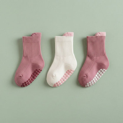 SlipSafe Halkfria Babysockor – 3-pack