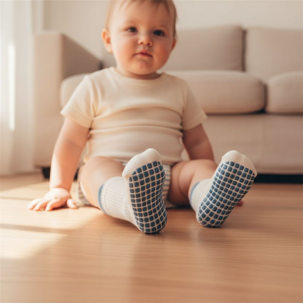 SlipSafe Halkfria Babysockor – 3-pack